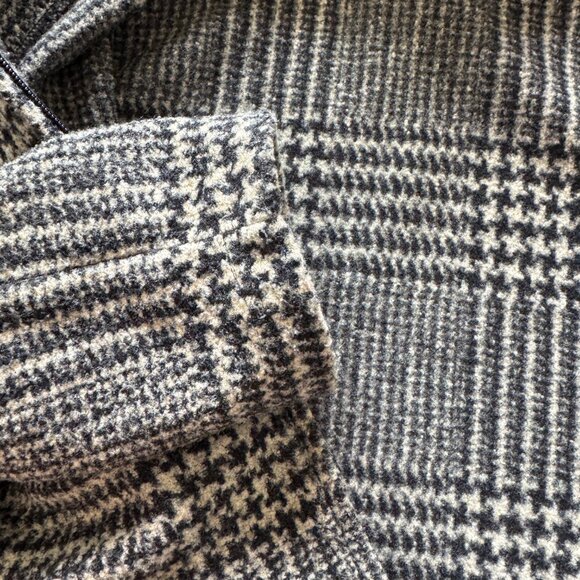 VINTAGE TALBOTS ZIPPER JACKET HERRINGBONE BLACK WHITE SIZE LARGE - Picture 10 of 10